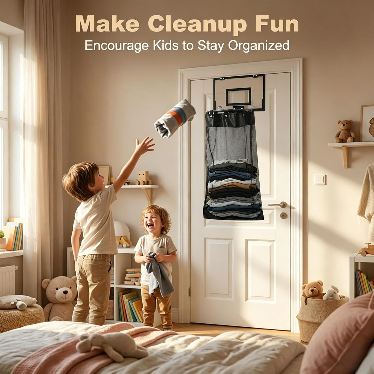 Basketball Over-the-Door Laundry Hamper