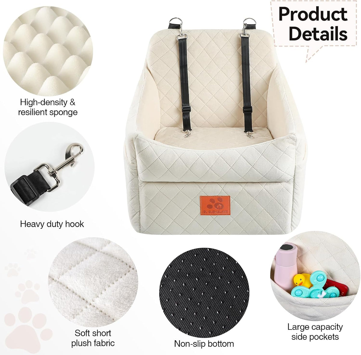 Premium Dog Travel Seat for Small & Medium Pets