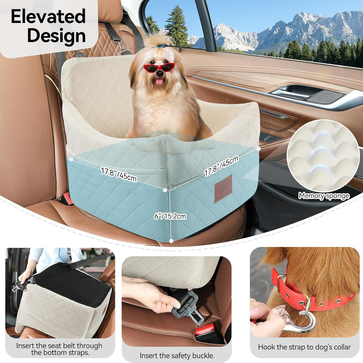 Premium Dog Travel Seat for Small & Medium Pets