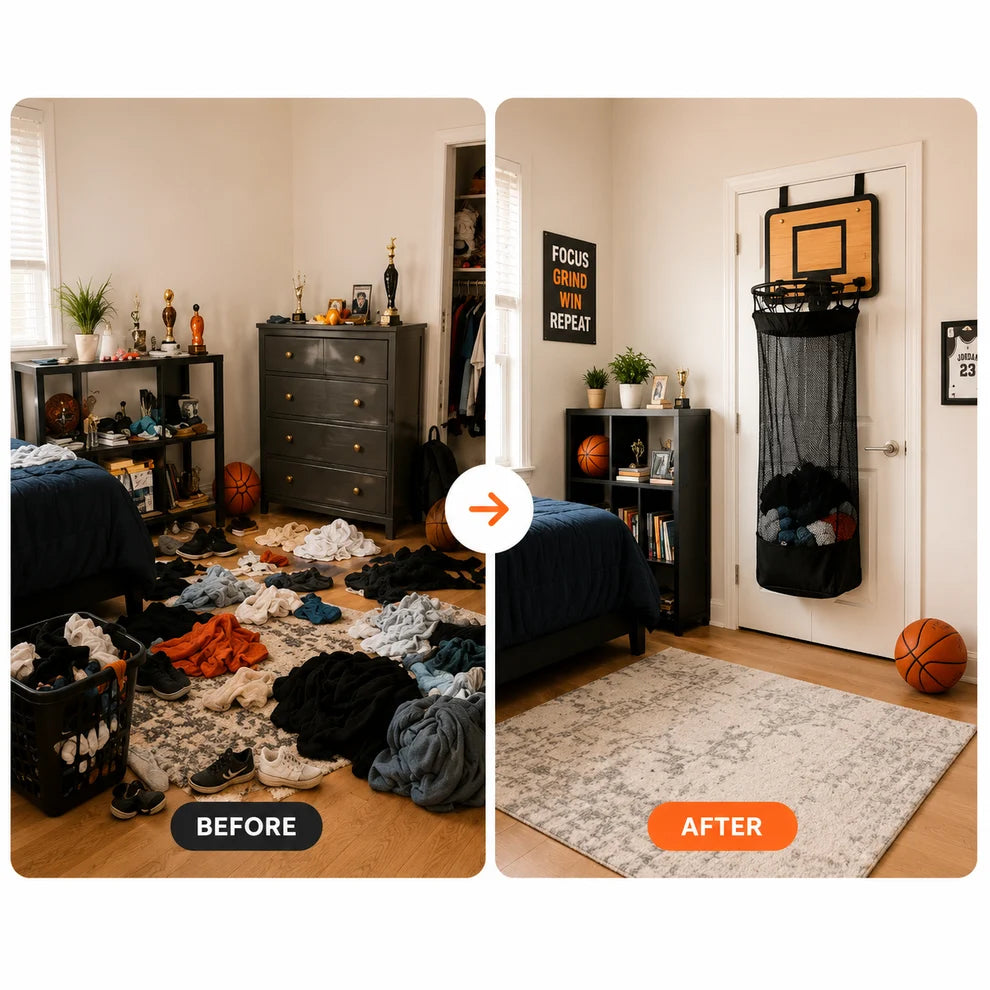 Basketball Over-the-Door Laundry Hamper